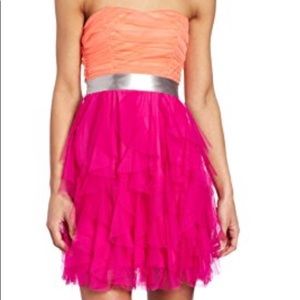 Teeze Me Juniors Strapless Petal Skirt Dress small